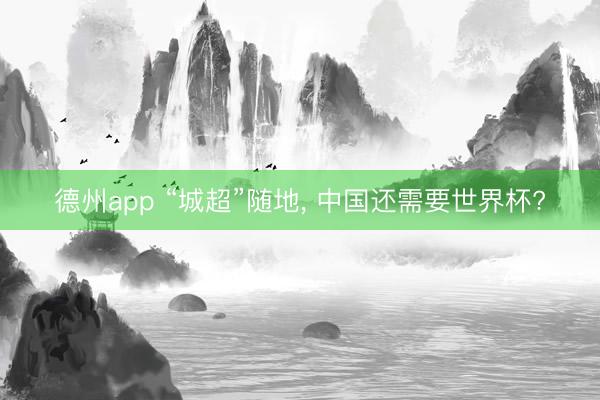 德州app “城超”随地， 中国还需要世界杯?