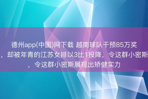 德州app(中国)网下载 越南球队干预85万奖金属意主场夺冠，却被年青的江苏女排以3比1投降，令这群小密斯展现出矫健实力